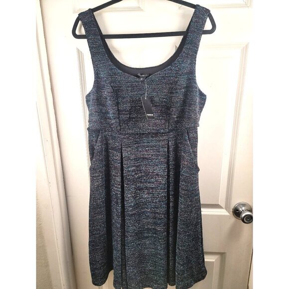 NEW Torrid Women's Sparkly Shimmers Knit Sleeveless A-Line Pleated Dress Size L - Picture 6 of 10